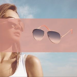 NWT AEO Aviator Sunglasses: rose gold / silver